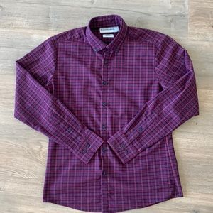 Mizzen+Main || Plaid Trimmed Fit Shirt